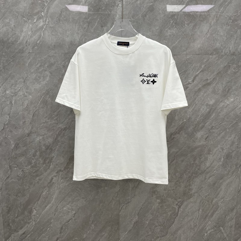 26SS早春 패치 워크 레터 면 반팔 티셔츠 001-203412