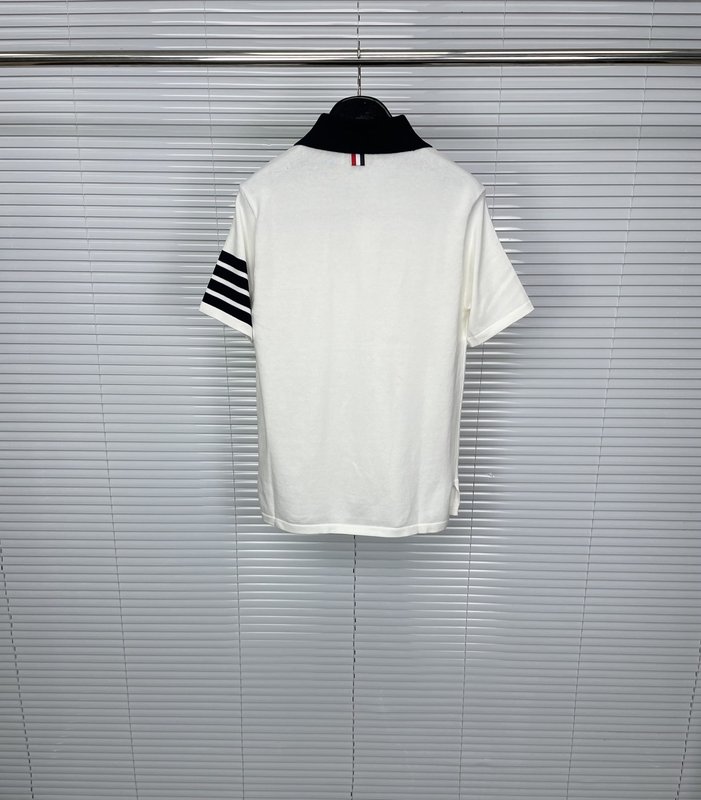 톰브라운 칼라 포인트 4 바 니트 폴로 셔츠 001-203459