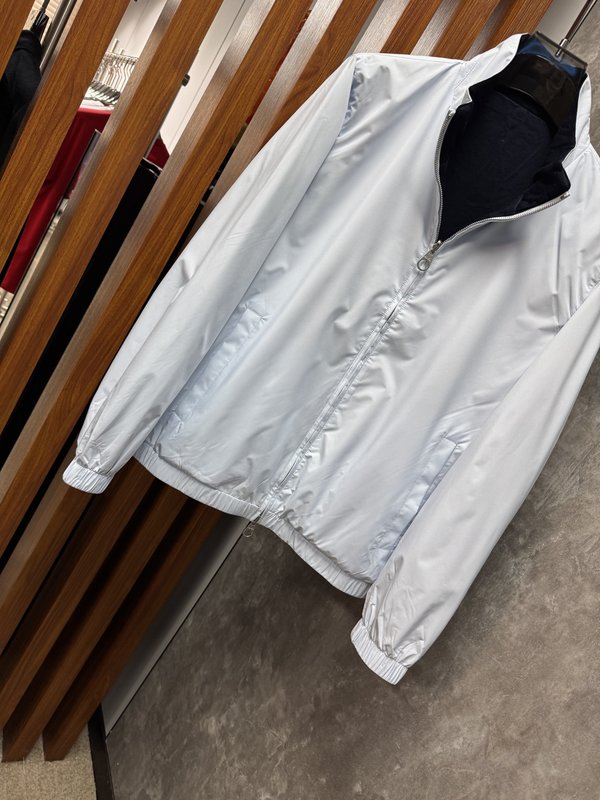 로로피아나 양면 착용 스탠드 칼라 자켓 001-203691