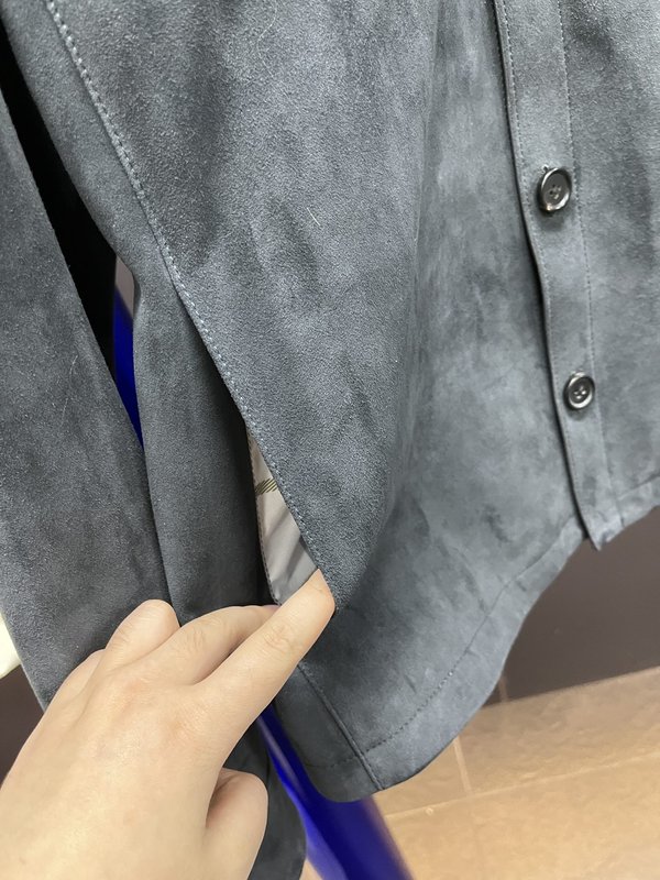 로로피아나 남성 플립칼라 스웨이드 가죽 자켓 001-203719