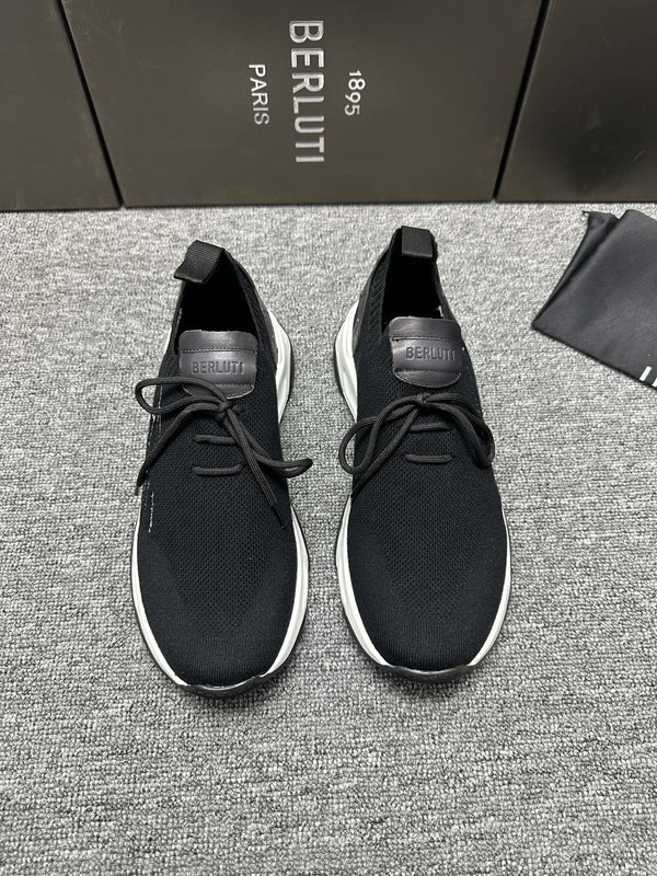 Berluti 섀도우 니트 스니커즈 001-203956