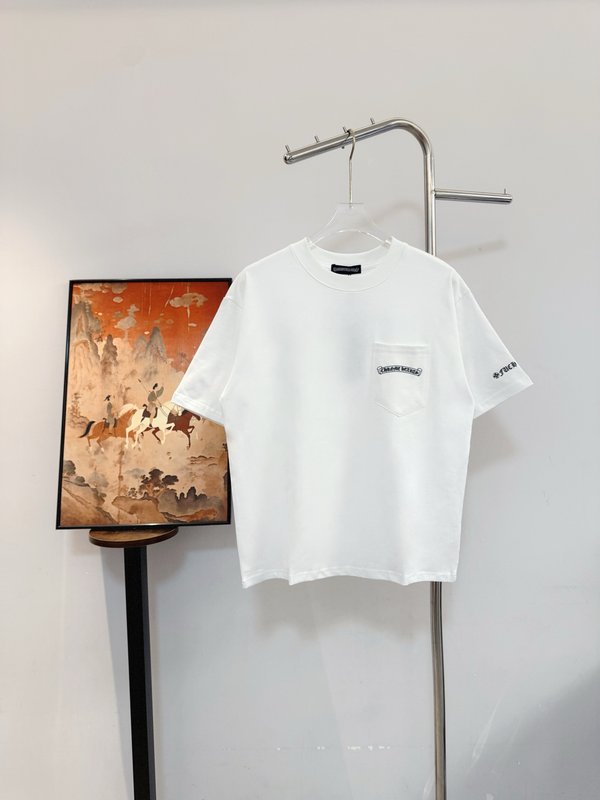 크롬하츠 산스크리트 말발굽 포켓 순면 반팔티 001-204212