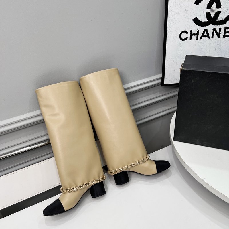 샤넬 가을 겨울 심플 롱 부츠 001-205676
