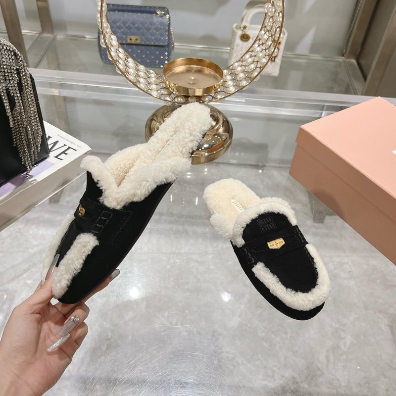 미우미우 울 로퍼 빈티지 패션 슬리퍼 001-205949