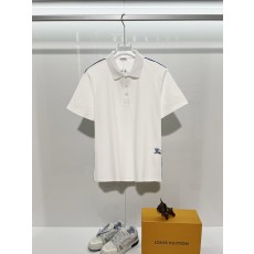 버버리 자수 블루 나이트 로고 심플 캐주얼 폴로 셔츠 001-207152
