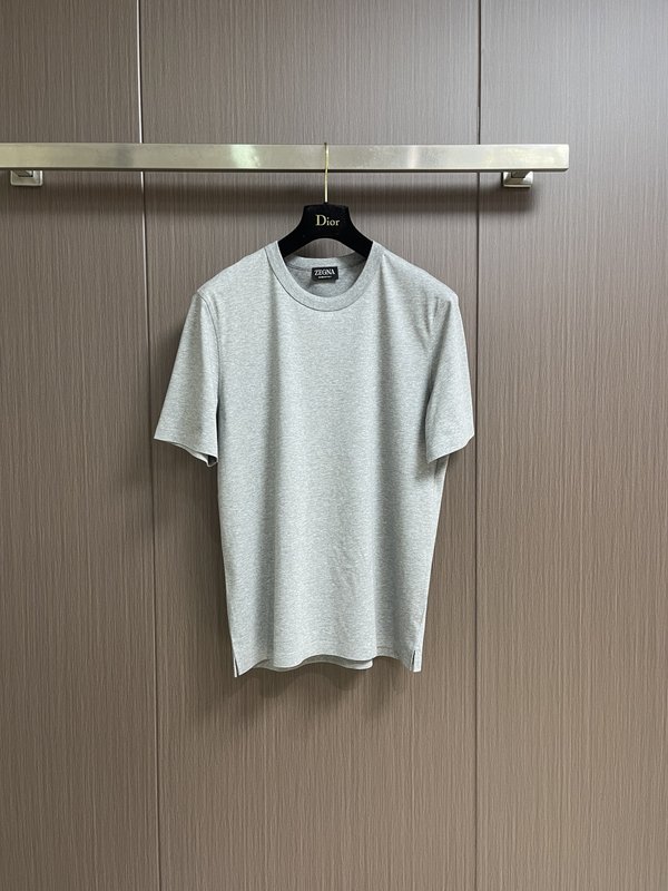 제냐 남성 라운드넥 반팔 티셔츠 면 001-207717