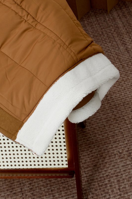 Kiton 남성 울 혼방 캐시미어 셔츠 칼라 패딩 자켓 001-207883