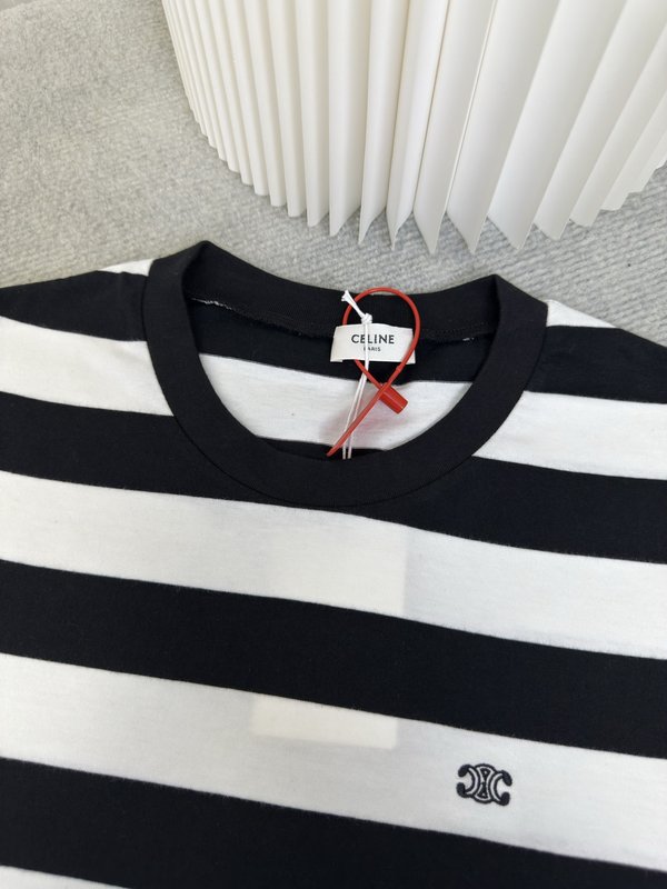 셀린 트라이엄프 스트라이프 반팔 티셔츠 001-208361