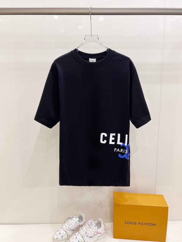 셀린 라운드넥 반팔 티셔츠 001-208490