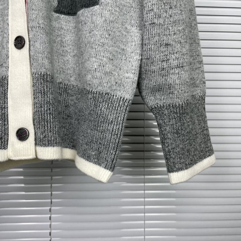 톰브라운 스타일 포 스트라이프 도그 니트 가디건 001-208571