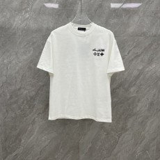 26SS早春 패치 워크 레터 면 반팔 티셔츠 001-209039