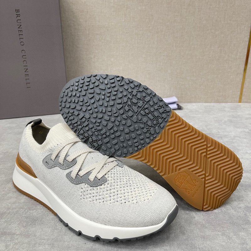 브루넬로 쿠치넬리 혼색 니트 운동화 001-209535