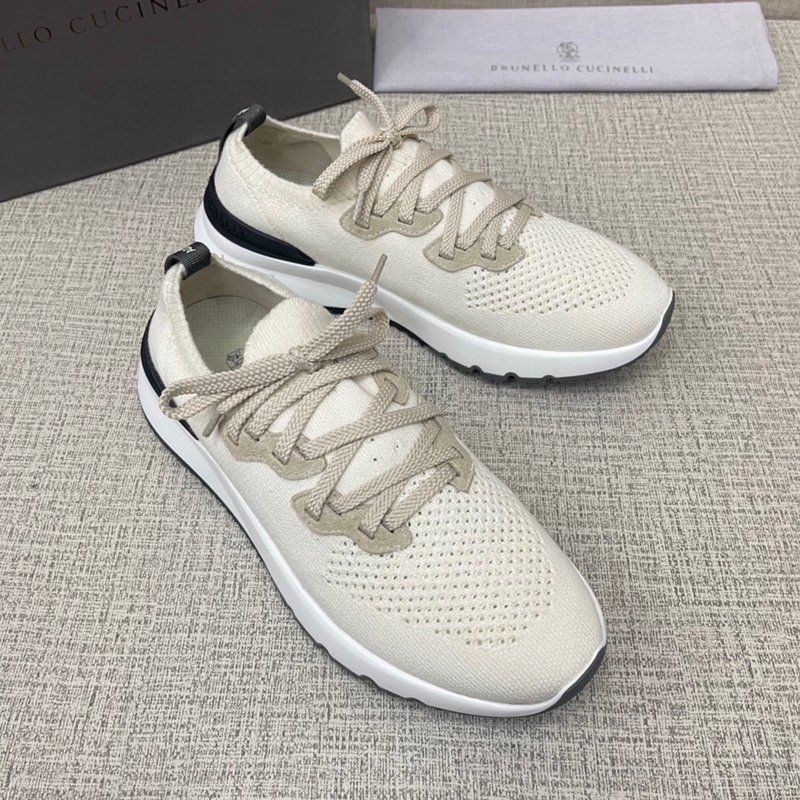 브루넬로 쿠치넬리 니트 로우탑 스니커즈 001-209536