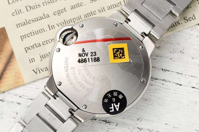 까르띠에 발롱블루 33mm 스테인리스 스틸 시계 001-212520