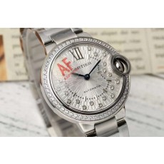 까르띠에 발롱블루 33mm 스테인리스 스틸 시계 001-212520