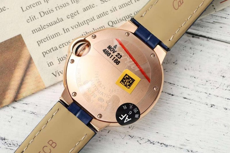 까르띠에 발롱 블루 33mm 스테인리스 스틸 시계 001-212533