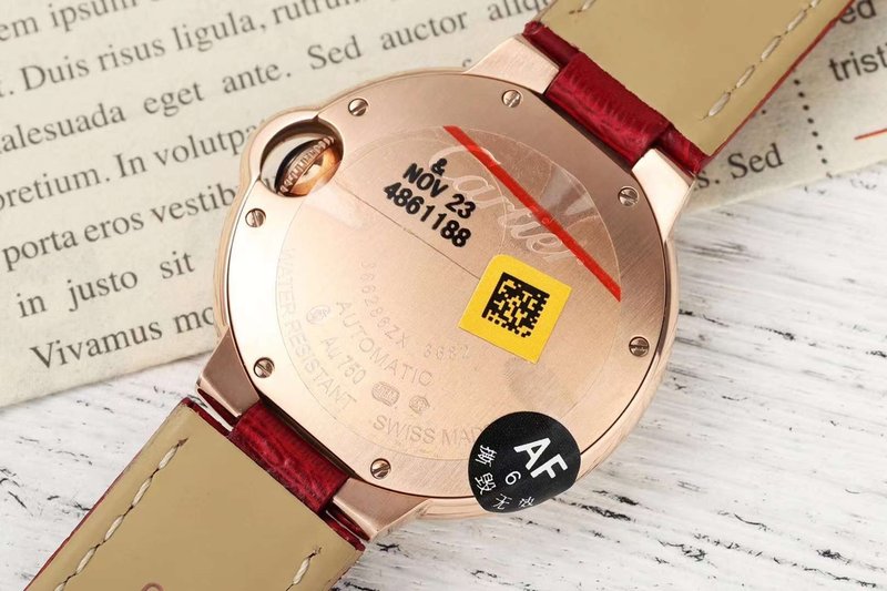 까르띠에 발롱블루 33mm 스테인리스 스틸 시계 001-212560