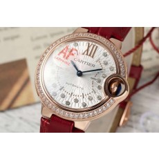 까르띠에 발롱블루 33mm 스테인리스 스틸 시계 001-212560