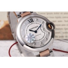 까르띠에 발롱블루 33mm 스테인리스 스틸 시계 001-212569