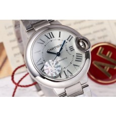 까르띠에 발롱블루 33mm 스테인리스 스틸 시계 001-212572
