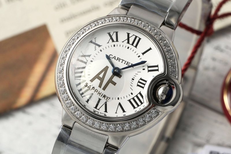 까르띠에 발롱블루 28mm 쿼츠 시계 001-212577