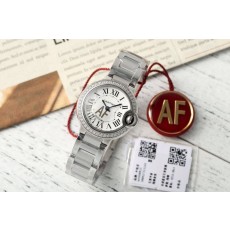까르띠에 발롱블루 28mm 쿼츠 시계 001-212577
