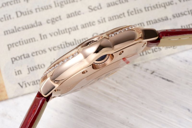 까르띠에 발롱블루 33mm 스테인리스 스틸 시계 001-212607