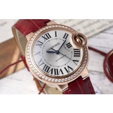 까르띠에 발롱블루 33mm 스테인리스 스틸 시계 001-212607
