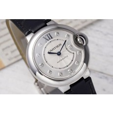 까르띠에 발롱블루 33mm 스테인리스 스틸 시계 001-212608
