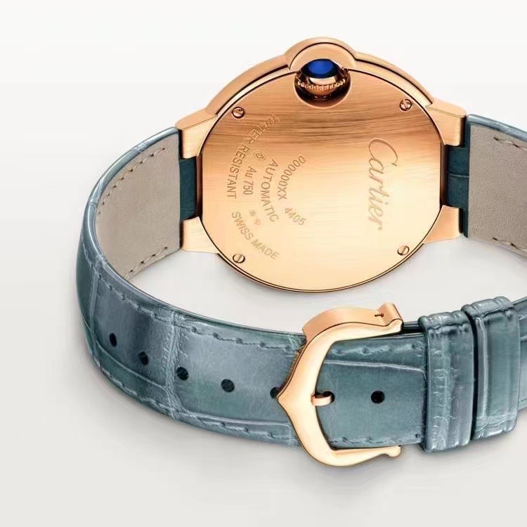 까르띠에 발롱 블루 로즈골드 다이아몬드 오토매틱 시계 001-212610