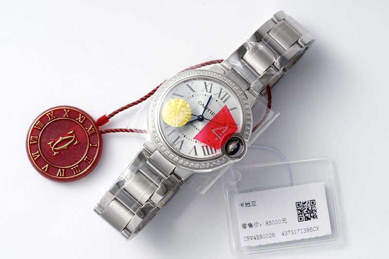 까르띠에 블루 발롱 시리즈 33mm 시계 001-212617