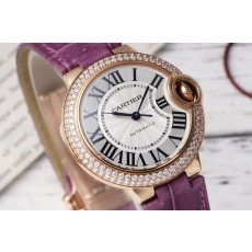 까르띠에 발롱 블루 33mm 스테인리스 스틸 시계 001-212636