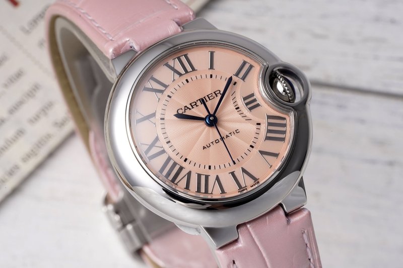 까르띠에 발롱 블루 33mm 스테인리스 스틸 시계 001-212638