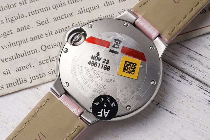 까르띠에 발롱 블루 33mm 스테인리스 스틸 시계 001-212638