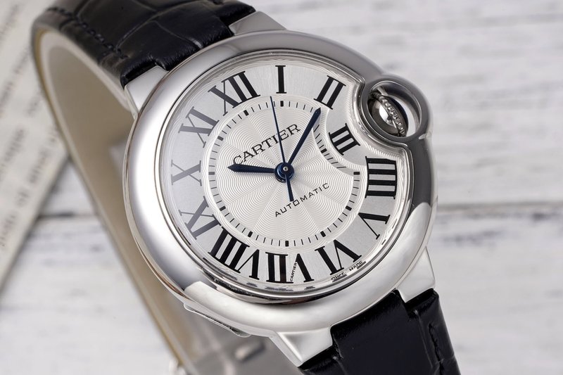 까르띠에 발롱블루 33mm 스테인리스 스틸 시계 001-212639
