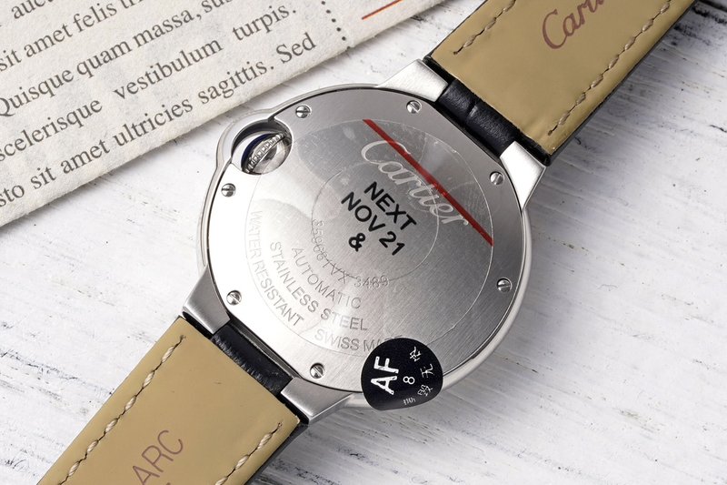 까르띠에 발롱블루 33mm 스테인리스 스틸 시계 001-212639