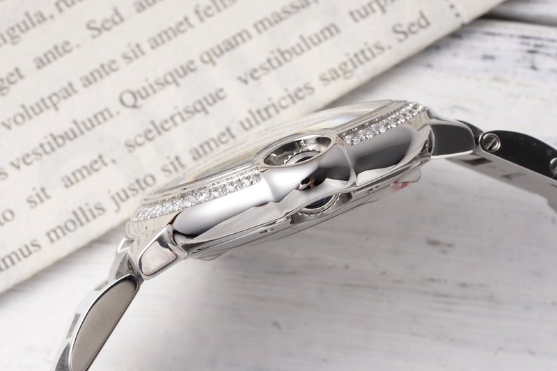 까르띠에 발롱 블루 33mm 스테인리스 스틸 시계 001-212645