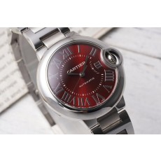 까르띠에 발롱 블루 33mm 스테인리스 스틸 시계 001-212652