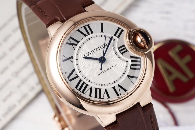 까르띠에 발롱블루 33mm 스테인리스 스틸 시계 001-212655