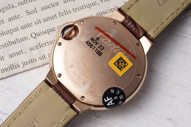 까르띠에 발롱블루 33mm 스테인리스 스틸 시계 001-212655