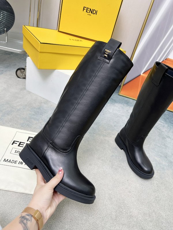 펜디 가을 겨울 모노그램 두꺼운 밑창 하이 부츠 001-212858