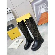 펜디 가을 겨울 모노그램 두꺼운 밑창 하이 부츠 001-212861