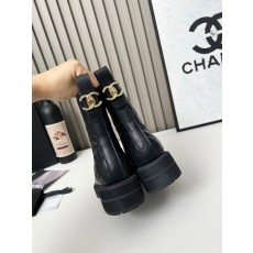 샤넬 가을 겨울 심플 소가죽 앵클부츠 001-212976