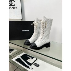 샤넬 클래식 퀼팅 두꺼운 굽 앵클부츠 001-212984