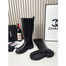 샤넬 가을 겨울 심플 소가죽 롱부츠 001-212995