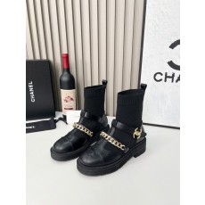 샤넬 가을 겨울 울 니트 앵클 부츠 001-213000