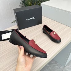 샤넬풍 빈티지 라운드 토 로퍼 슈즈 001-213022