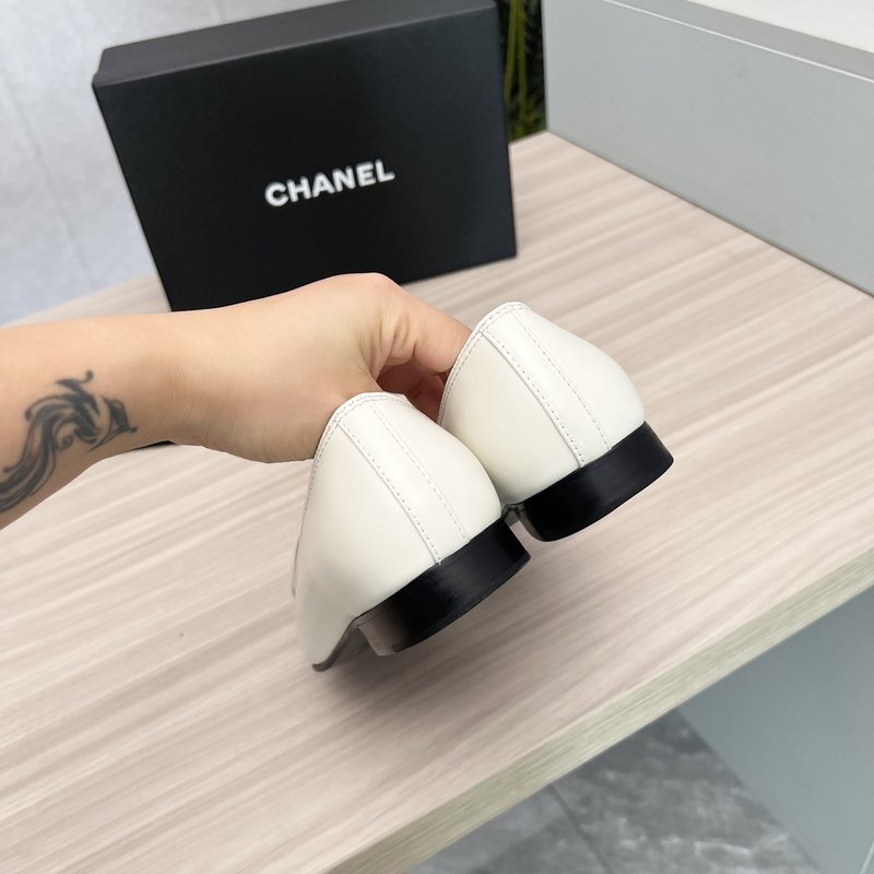 샤넬풍 빈티지 라운드 토 로퍼 슈즈 001-213023