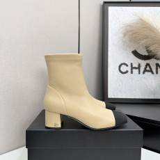 샤넬 스타일 가을 겨울 굽 앵클부츠 001-213051