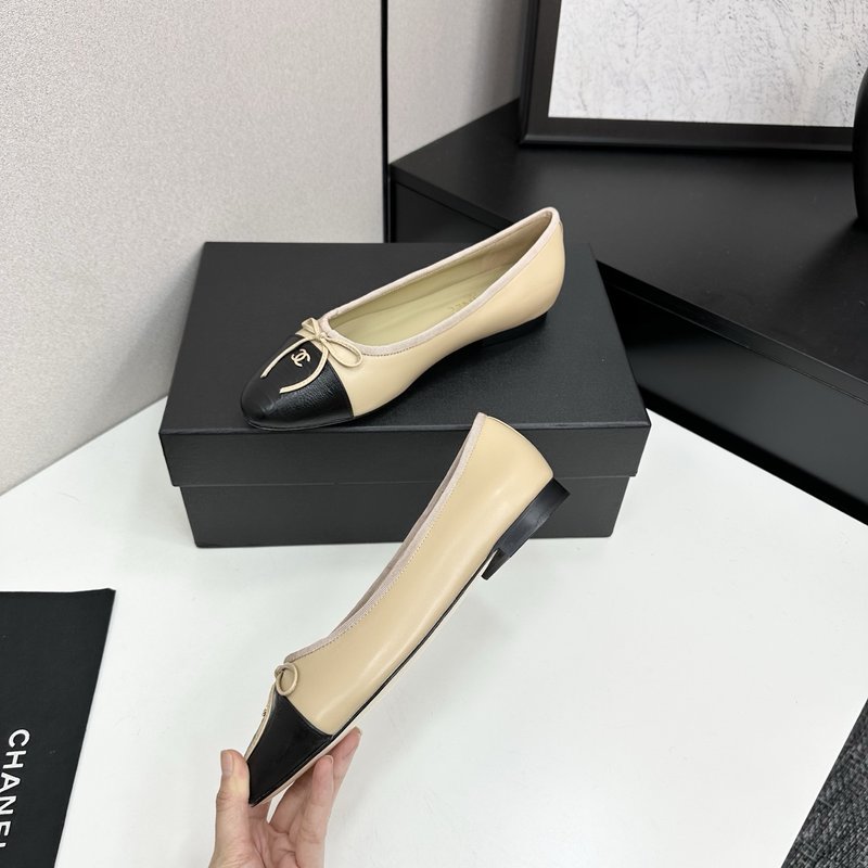 클래식 투톤 슬링백 발레리나 슈즈 001-213095